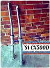 1981 Honda CX500D Deluxe Fork Assemblies,part 51400-470-751 & 51500-470-751,USED. Fixed Price $49.98.