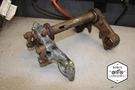 1974 Yamaha DT360 Front Forks Clamp Triple Tree Stem V1-4027.XT. Fixed Price $40.00.