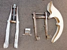 1960'S Honda C110 Oem Front Forks, Rear Swing Arm, And Fender. Fixed Price $199.95.