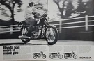 1969 Honda Motosport CB450 K1 2PG Motorcycle Print Ad. Fixed Price $14.99.