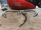 Harley Adjustable Front Air Ride Shovel Twin Cam Plugs Caps Line Forks. Fixed Price $57.99.