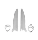 Ufo Fork Guards Covers Protectors White Kawasaki KX125 KX250 KX500 1996-2003. Fixed Price $35.99.