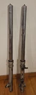 1986 Suzuki Rm 125 Left Right Front Forks - Broken Air Bleeder Cap. Fixed Price $89.99.
