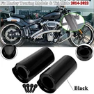 Vivid Black Upper Fork Slider Cover Cow Bells Harley Touring Models 14-2023. Fixed Price $58.98.
