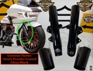 24-2026 Genuine Harley Touring Gloss Black 49MM Fork Slider Lowers Legs W/ Cans. Fixed Price $489.95.