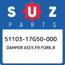 51103-17G50-000 Suzuki Damper Assy,fr Fork,r 5110317G50000, New Genuine Oem Part. Fixed Price $1142.69.