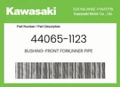 Kawasaki Genuine Bushing-front Fork,inner Pipe 44065-1123. Fixed Price $16.63.