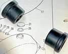 Aermacchi Harley 61138-61P Outer Gas Tank Rubber Bushings 1961-1966 Sprint. Fixed Price $19.49.