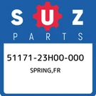 51171-23H00-000 Suzuki Spring,fr 5117123H00000, New Genuine Oem Part. Fixed Price $119.28.