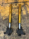 Yamaha YZF-R6 Front Fork Set Gold 20S-23102-00-00& 20S-23103-00-00. Fixed Price $700.00.