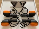 Triumph New Full Set X4 Front & Rear Indicators T2700923/T2700924. Fixed Price $262.39.