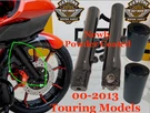 Oem 00-13 Harley Touring 41MM Black Fork Sliders Lower & Legs Cans Cow Bell. Fixed Price $399.95.