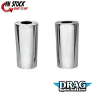 Drag Specialties 0411-0013 Chrome +4" Extended Fork Slider Covers (10.5"). Fixed Price $136.91.
