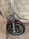Honda CB650 Nighthawk Front Fork Assembly With Wheels, Brakes, And Shocks. Fixed Price $600.00.