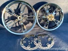Harley Chrome 14-19 Enforcer Wheels 2 Front Rotors Road Glide Exchange Program. Fixed Price $1199.00.