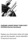 Harley Davidson Oem Softail Grooved Chrome Fork Slider Dust Covers 45243-00. Fixed Price $200.00.