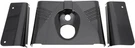 Drag Specialties 0411-0143 Black Fork Tins Set Piece Front & Side Harley. Fixed Price $114.44.