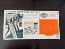 Harley-davidson New Chrome 2-PIECE Upper Fork Covers 1998-UP Fltr 68064-94A. Fixed Price $44.44.