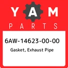 6AW-14623-00-00 Yamaha Gasket, Exhaust Pipe 6AW146230000, New Genuine Oem Part. Fixed Price $30.24.