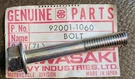Nos Oem Kawasaki Hex Head Bolt 8X53 92001-1060 KDX250 KDX400 KZ1000 KZ1300 KX125. Fixed Price $12.99.