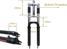 1-1/8" Threadless Bicycle Fork 26" Triple Tree Suspension Bike Disc Brake. Fixed Price $82.99.