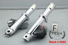 1980 Harley Shovelhead Flh 41MM Front Fork Slider + Caliper Set Chrome #4223. Fixed Price $249.99.