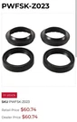 Pivot Works Fork Seal Kit PWFSK-Z023. Fixed Price $45.00.