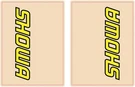 Flu Upper Fork Decals Showa Yellow. Fixed Price $14.06.