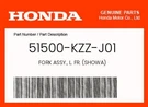 51500-KZZ-J01 Honda Fork Assy., L. Fr.. Fixed Price $349.99.