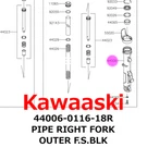 New Kawasaki Genuine 2018-2023 NINJA400 Z400 Pipe Right Fork Outer F.s.blk. Fixed Price $369.99.