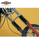 Pair 9" Black Rubber 41MM Front Fork Boots Gaiters Fit Harley Dyna Softail. Fixed Price $36.99.