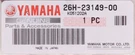 Genuine Yamaha Upper Spring Washer Part Number 26H-23149-00-00. Fixed Price $18.99.