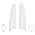 Ufo Fork Guards Covers Protectors White Suzuki RM125 RM250 RMZ450 2004-2006. Fixed Price $35.99.