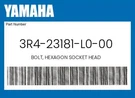 Yamaha Genuine Bolt, Hexagon Socket Head 3R4-23181-L0-00. Fixed Price $7.10.