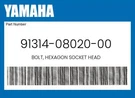 Yamaha Genuine Bolt, Hexagon Socket Head 91314-08020-00. Fixed Price $11.24.