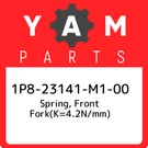 1P8-23141-M1-00 Yamaha Spring, Front FORK(K=4.2N/MM) 1P823141M100, New Genuine. Fixed Price $121.85.