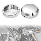 Aluminum Upper Fork Stem Nut Covers Chrome Fit Harley Softail Dyna Sportster. Fixed Price $10.00.