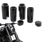 Black Upper Lower Fork Tube Cover Cap Set Harley Softail Breakout Fxbrs. Fixed Price $75.98.