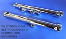 Harley 1988-1999 Sportster Dyna Fork Legs Chrome Exchange By Willy Shiny 39MM. Fixed Price $349.00.