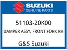 Suzuki Oem Part 51103-20K00 Damper Assy, Front Fork Rh. Fixed Price $1166.54.