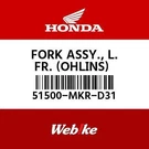 Honda New 51500-MKR-D31 Fork Assy. ,l. Front. Fixed Price $1830.00.