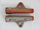 1969 Yamaha 100 L5-T Trailmaster Left & Right Upper Fork Covers/headlight Mounts. Fixed Price $15.00.