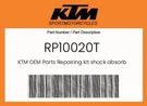 Ktm Genuine Repairing Kit Shock Absorber Pds 19 - RP10020T. Fixed Price $121.54.