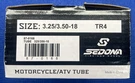 Sedona 87-0168 3.25/3.50-18 TR4 Tire Tube New In Box. Fixed Price $17.99.