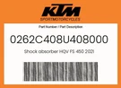Ktm Genuine Shock Absorber Hqv Fs 450 2021 - 0262C408U408000. Fixed Price $1022.62.