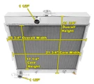 Rn Row 1" Tubes All Aluminum Radiator 22" Core For 1963 - 1967 Plymouth Fury. Fixed Price $296.35.