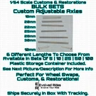 Axles Bulk Sets For 1/64 Scale Custom Restoration Wheels. Fixed Price $32.99.