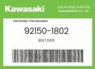 Kawasaki Genuine BOLT,5X16 92150-1802. Fixed Price $5.92.