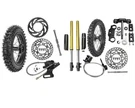 Front Fork Kit Shock Big Wheel Set 70/100-17 90/100-14 Tire Rotor Pit Bike 125CC. Fixed Price $499.09.