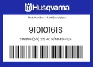 Husqvarna Genuine Spring (59) 215 40 N/mm D=9,5 - 91010161S. Fixed Price $130.89.